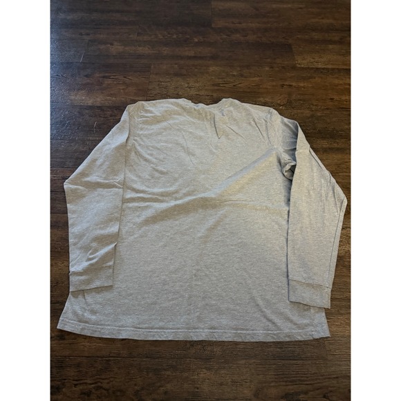 Adidas Gray Long Sleeve T-Shirt Mens Activewear Casual Athletic Top - Picture 2 of 4